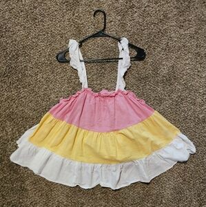 SHEIN Curve Yellow and White Top